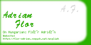 adrian flor business card